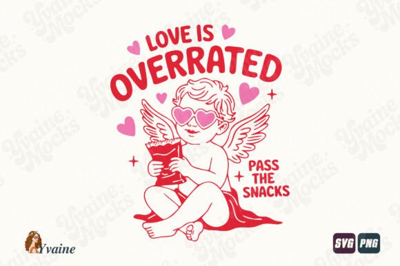 Funny Valentine Love is Overrated SVG