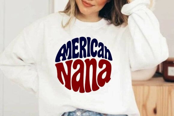 Retro American Nana SVG PNG T-shirt