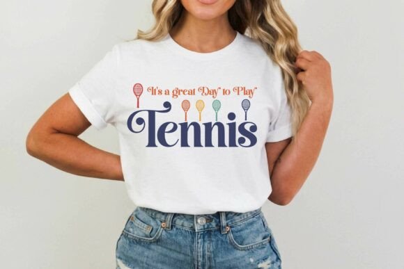 Retro Tennis Day SVG PNG T-shirt Design Review